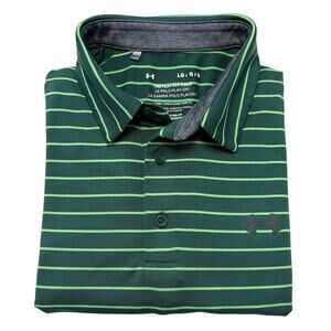 Under Armour Playoff Golf Polo Striped Performance | Masters Green Lime | Size L